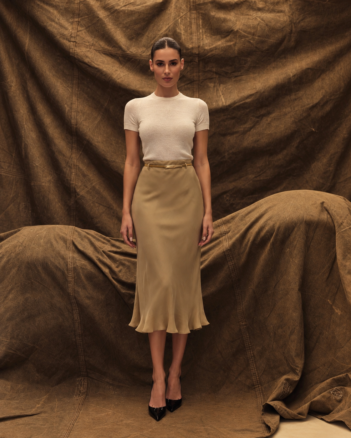 The Bias Skirt - Champagne